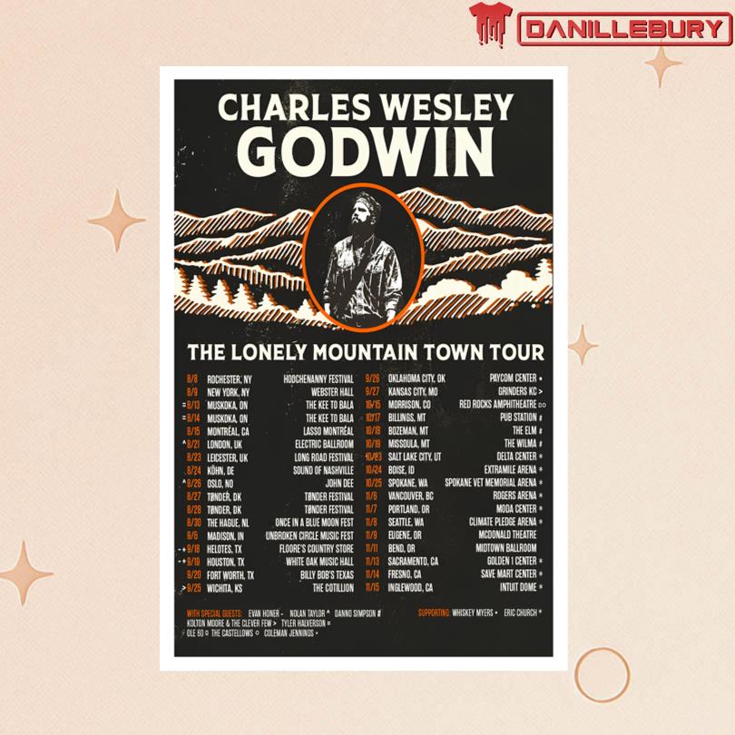 Charles Wesley Godwin The Lonely Mountain Town Tour 25 Poster
