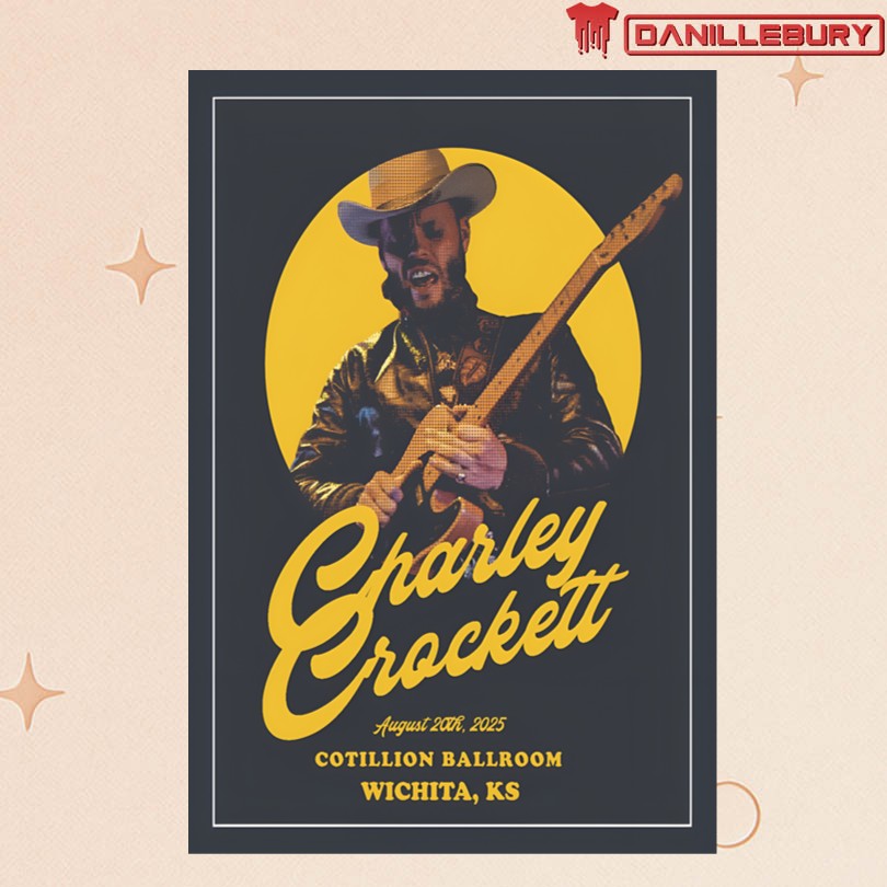 Charley Crockett Wichita, KS 8 20 2025 Tour Poster