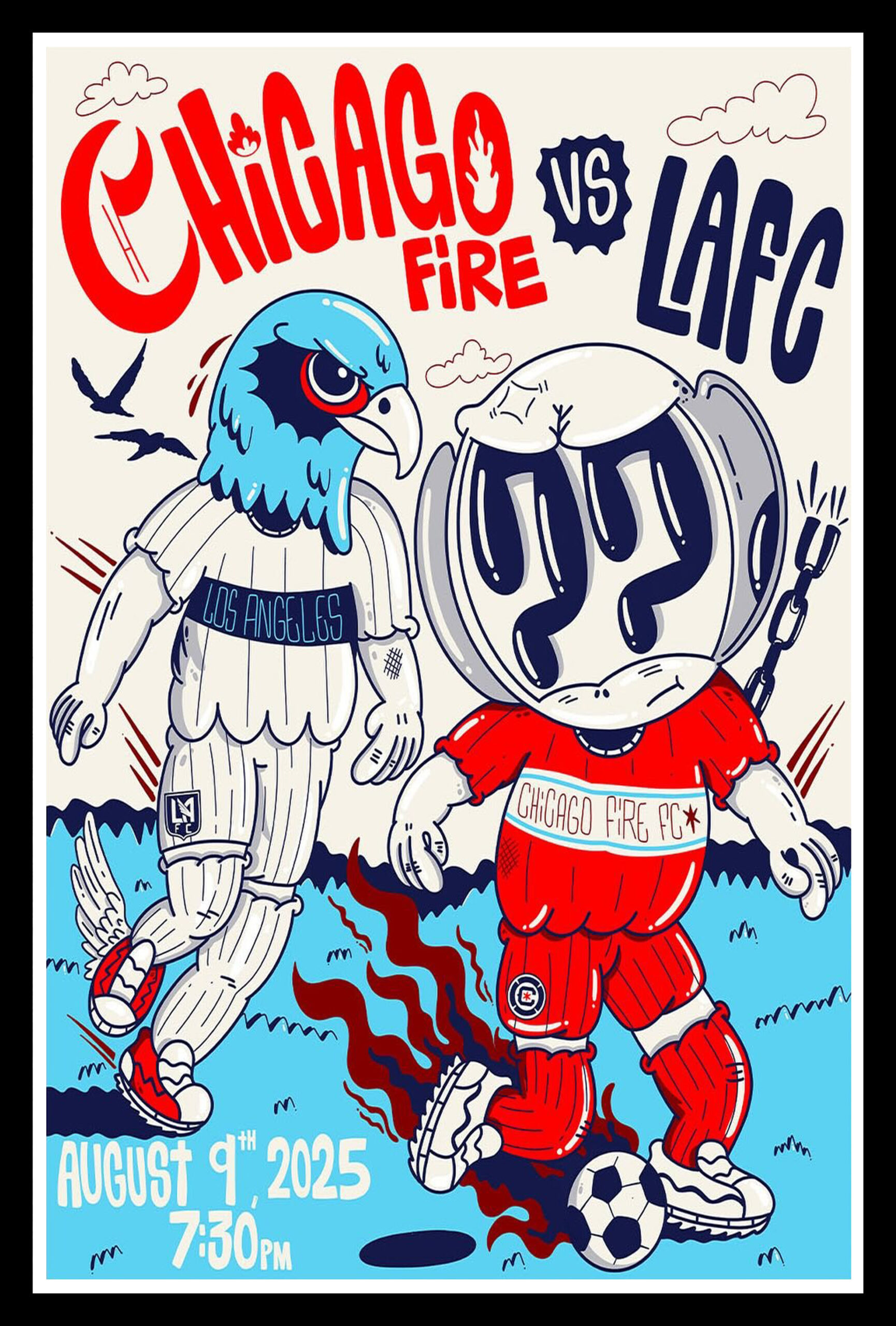 Chicago Fire vs LAFC Aug 9 2025 SeatGeek Stadium Poster