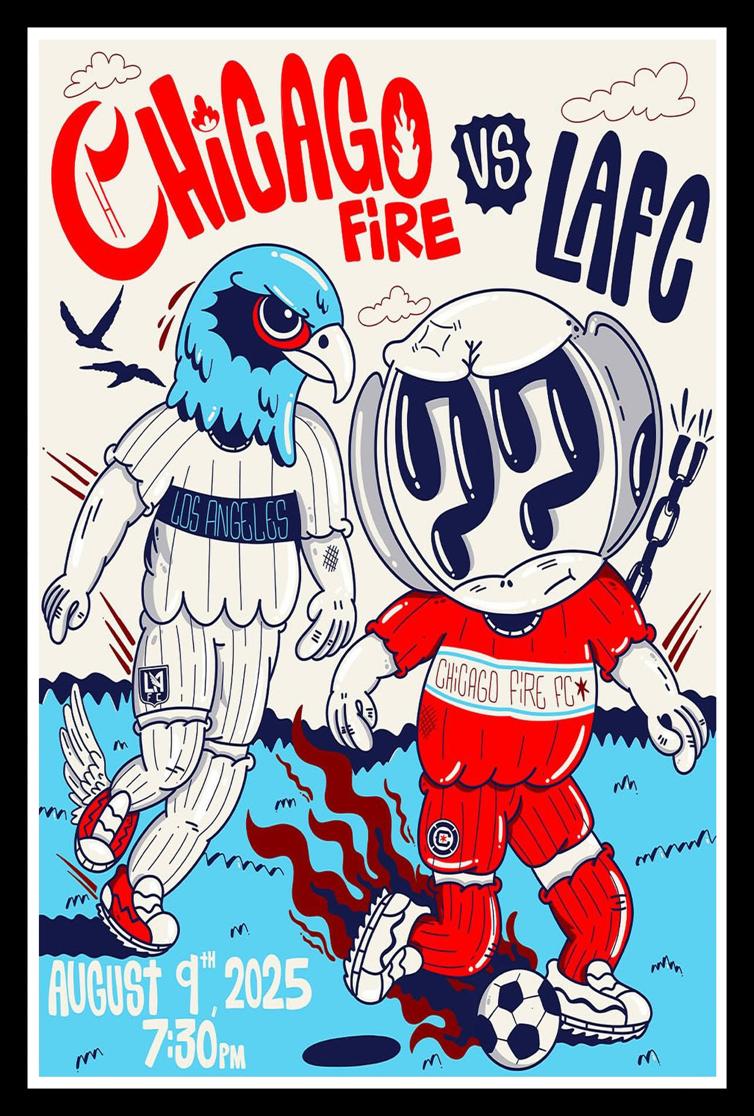 Chicago Fire vs LAFC Aug 9 2025 SeatGeek Stadium Poster