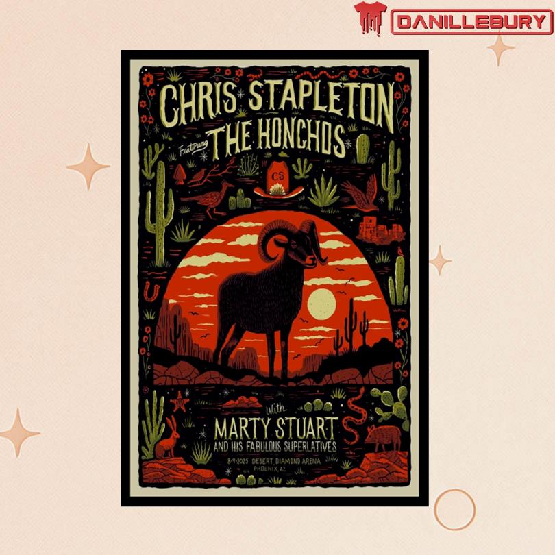 Chris Stapleton Aug 9 2025 Desert Diamond Arena Phoenix AZ Poster