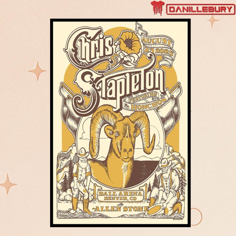 Chris Stapleton Denver, CO Aug 23 2025 Tour Poster