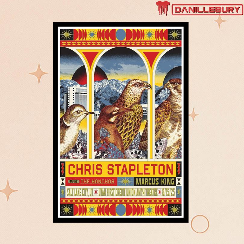 Chris Stapleton Utah First Credit Union Amphitheatre Tour Aug 15 2025 Poster
