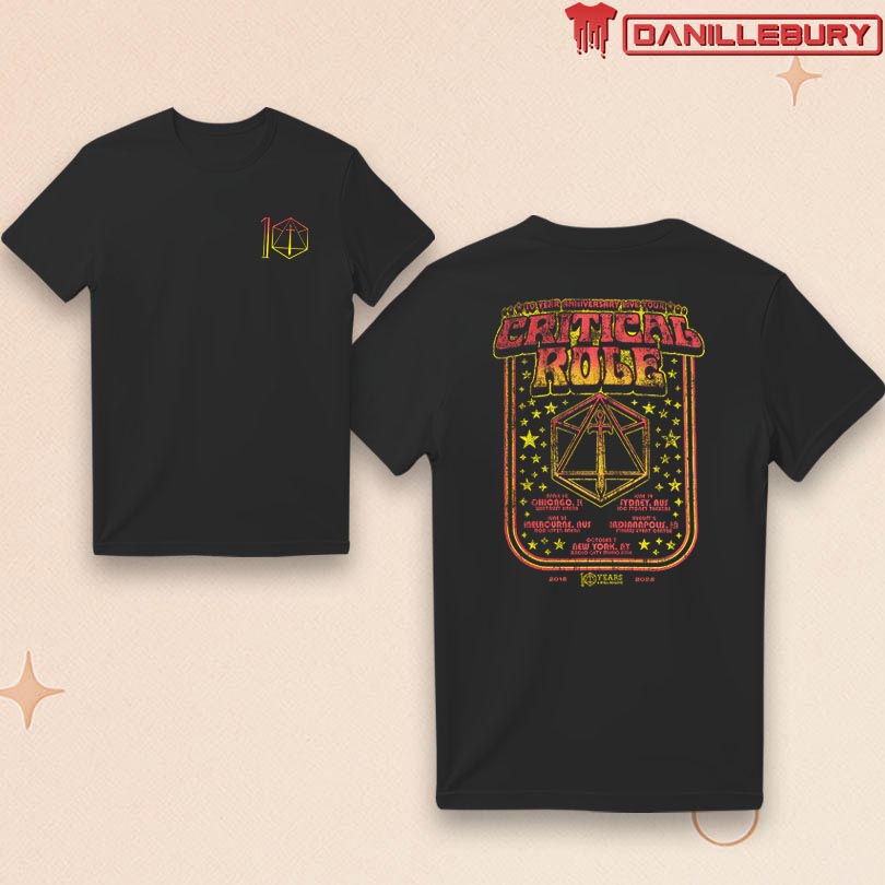 Critical Role 10 Year Anniversary Live Tour T-Shirt