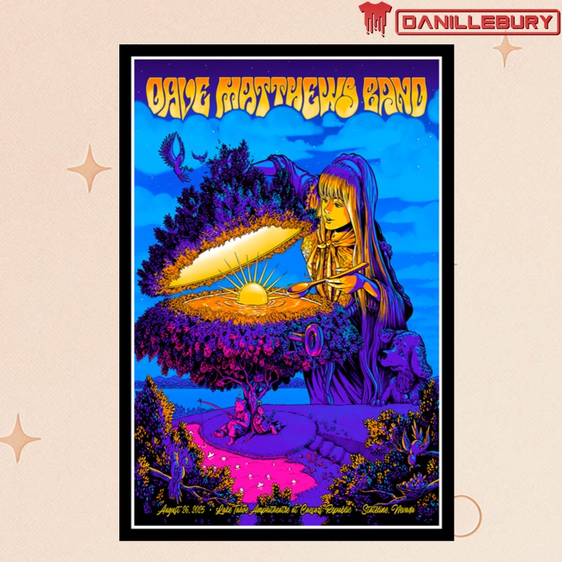 Dave Matthews Band Stateline, NV Aug 26 2025 Tour Poster