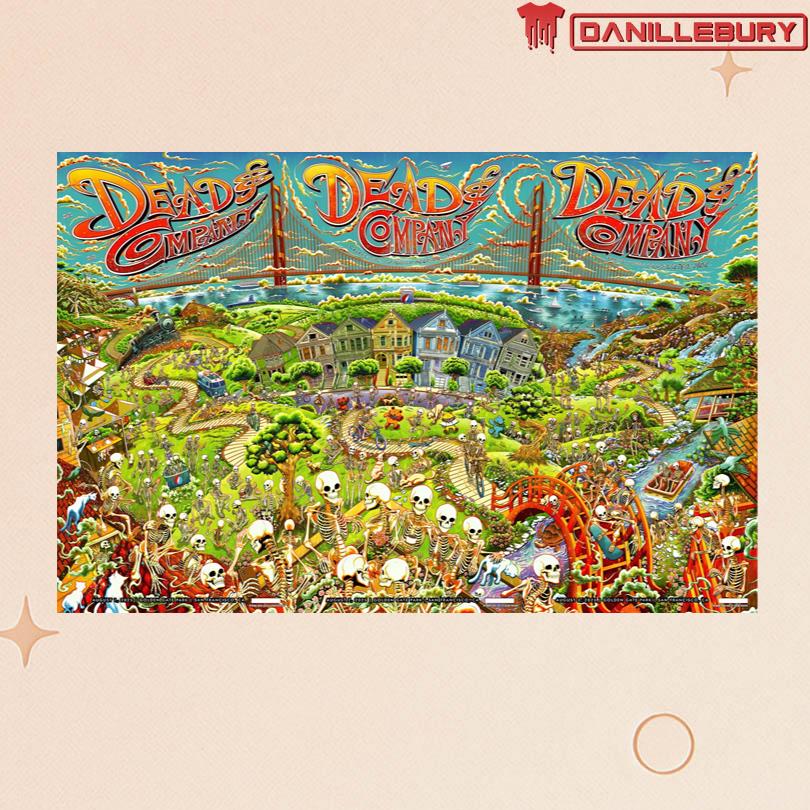Dead & Company August 1-3 2025 Golden Gate Park San Francisco CA Poster