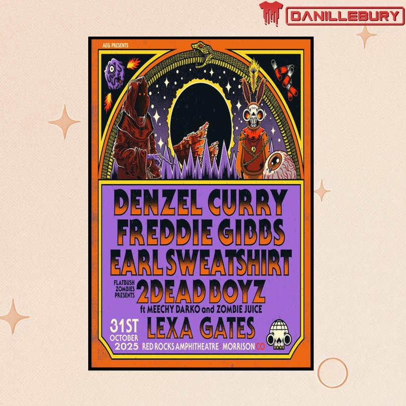 Denzel Curry October 31 2025 Red Rocks Amphitheatre Morrison CO Poster