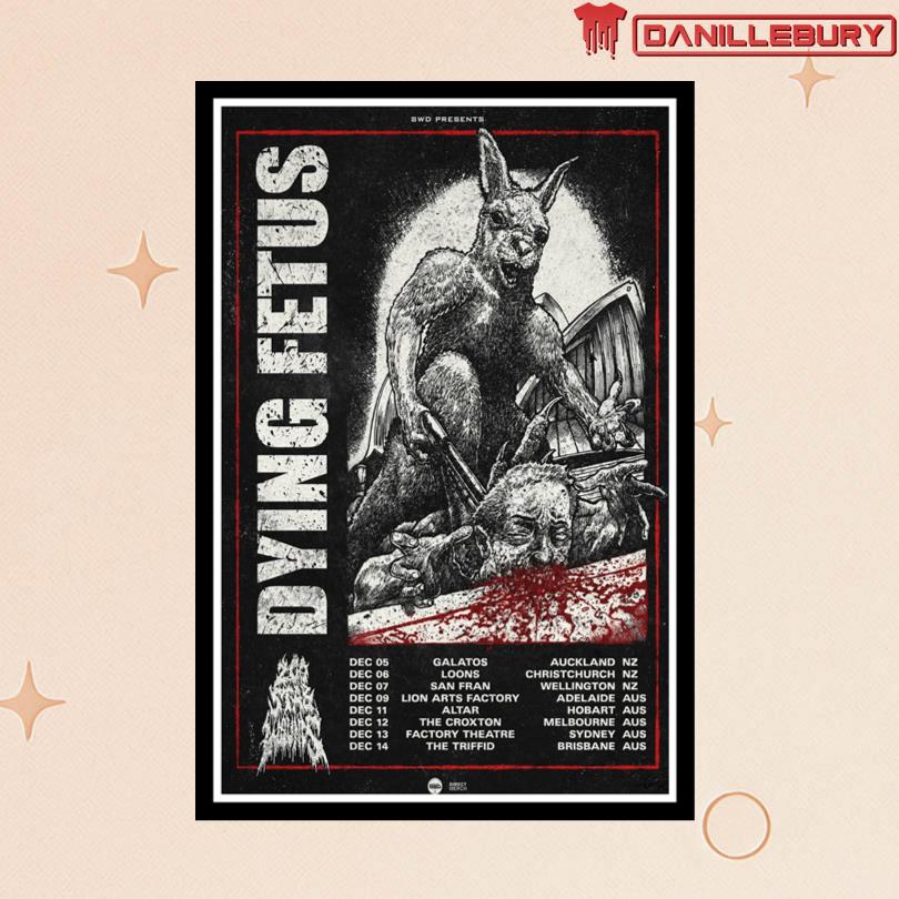 Dying Fetus New Zealand & Australia Tour 2025 Poster