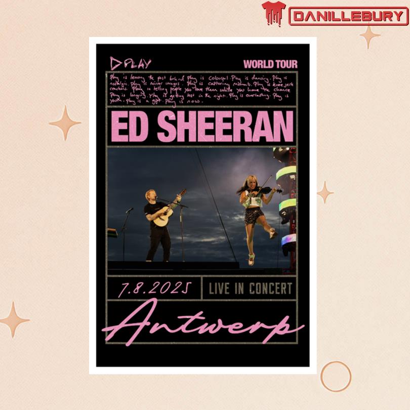 Ed Sheeran August 7 2025 Antwerp Event Poster
