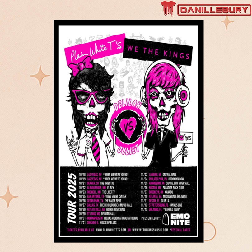 Emo Nite Presents The Delilah vs Juliet Tour 2025 Posters