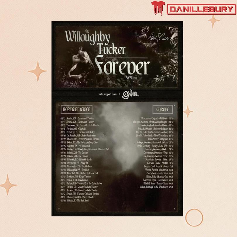 Ethel Cain Willoughby Tucker Forever tour 2025 Event Poster