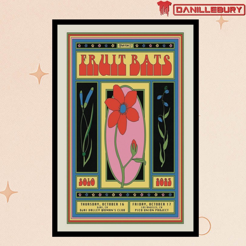 Fruit Bats Los Angeles CA Oct 17 2025 Tour Poster