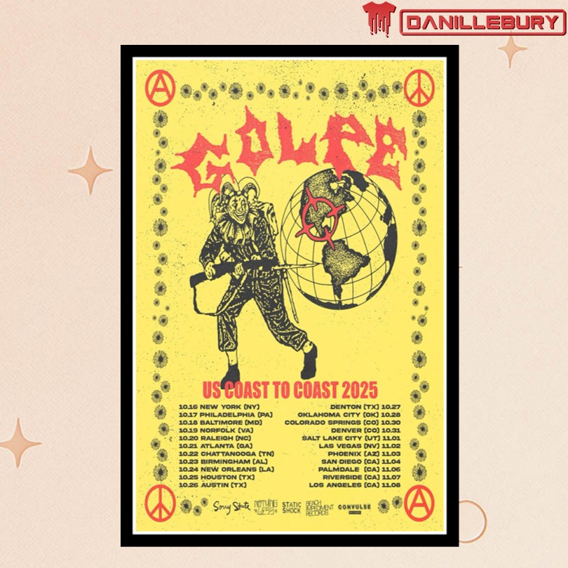 Golpe US Coast To Coast 2025 Tour Posters