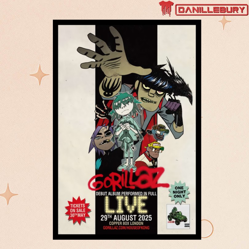 Gorillaz London, UK Aug 29, 2025 Poster