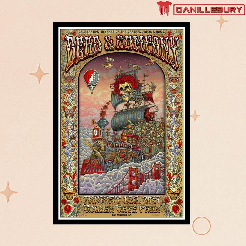 Grateful Dead Golden Gate Park August 1 2 3 2025 Poster