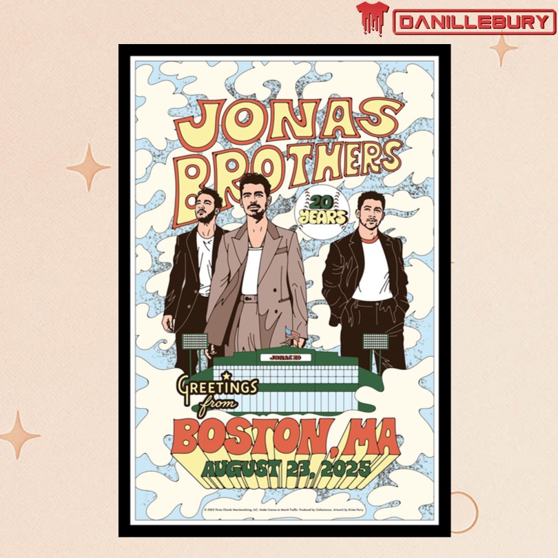 Jonas Brothers Boston MA 8-23-2025 Event Poster