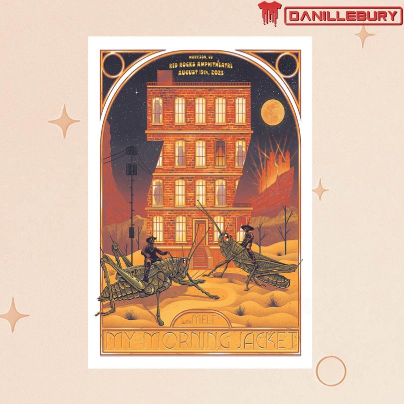 My Morning Jacket Red Rocks Amphitheatre Tour Aug 15 2025 Poster