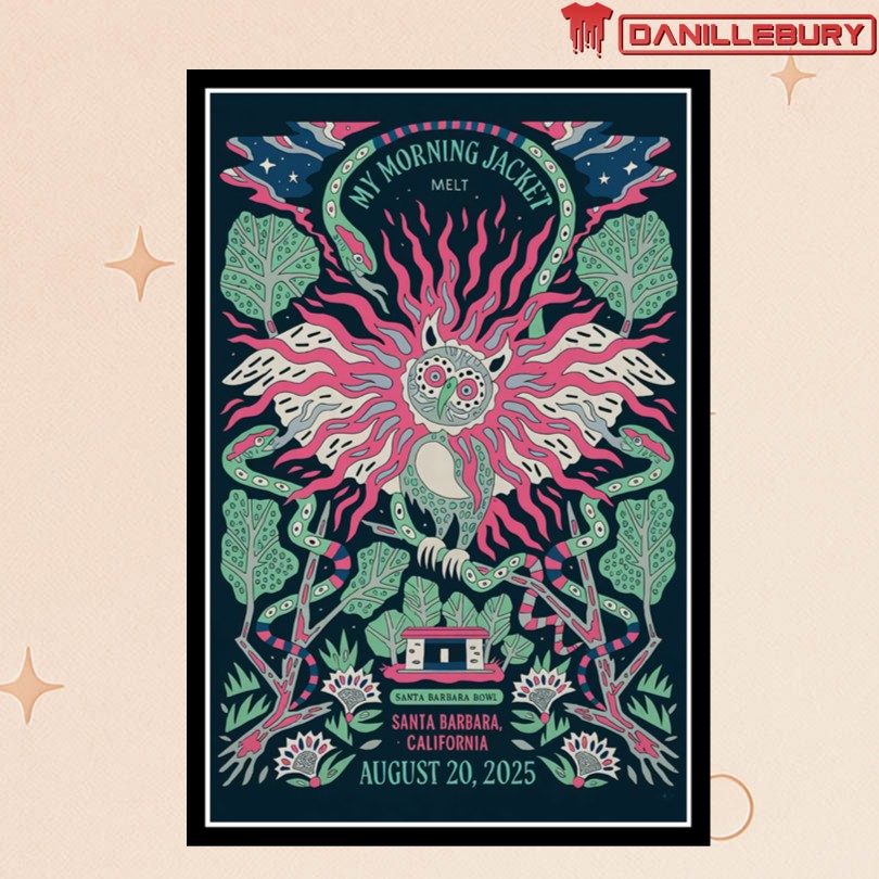My Morning Jacket Santa Barbara, CA Aug 20, 2025 Tour Poster