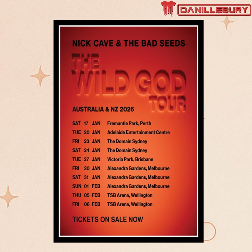 Nick Cave The Wild God Tour Australia & NZ 2026 Posters