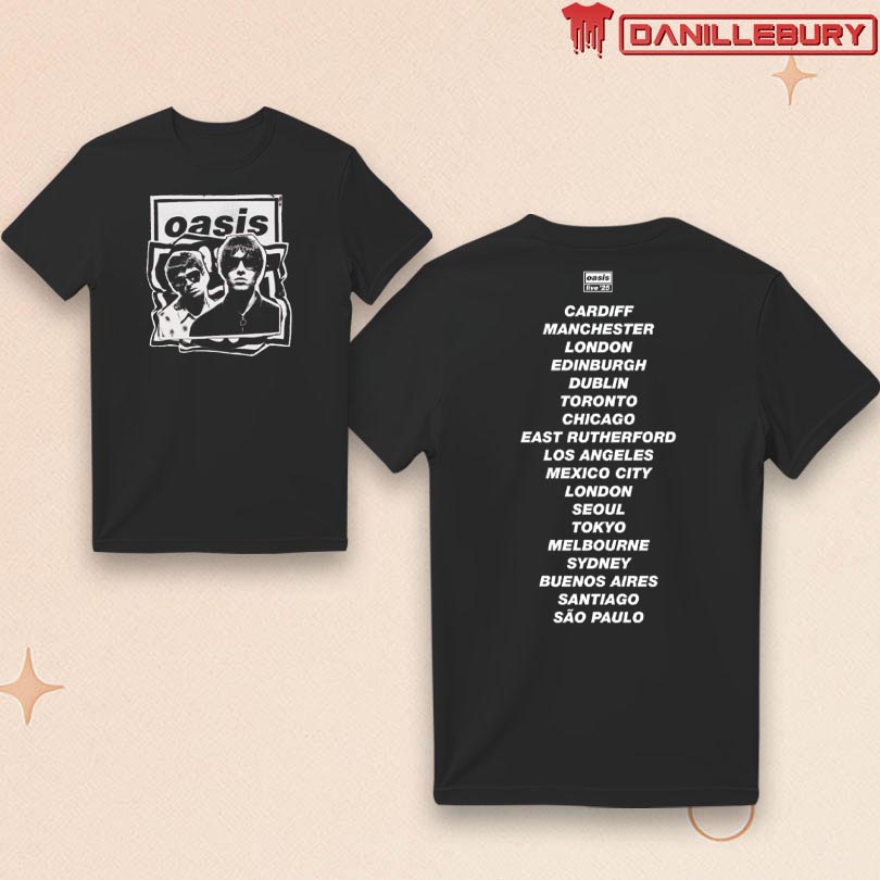 Oasis Live \'25 Cut Out Photo Tour T-Shirt