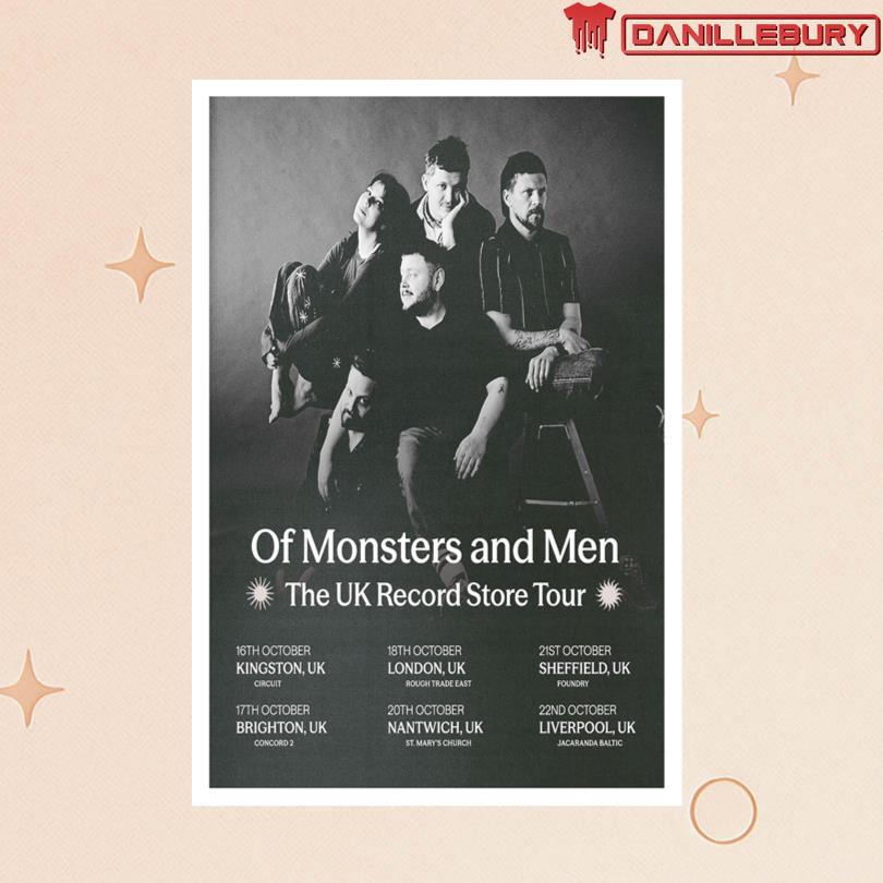 Of Monsters and Men The UK Record Store Tour 2025 Poster