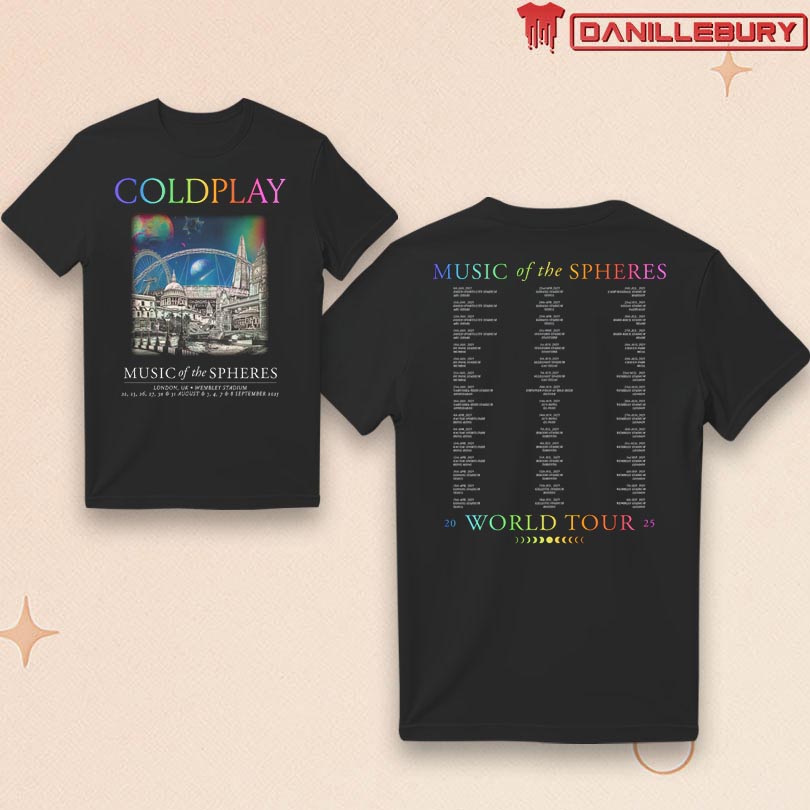 Official Coldplay London Music Of The Spheres 2025 T-shirt