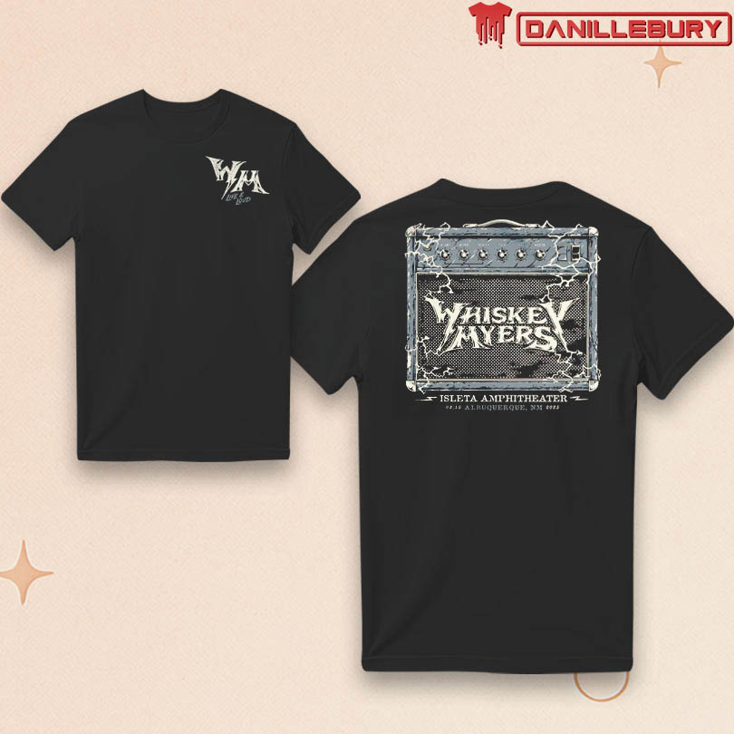 Official Whiskey Myers August 19 2025 Albuquerque, NM Tour T-Shirt