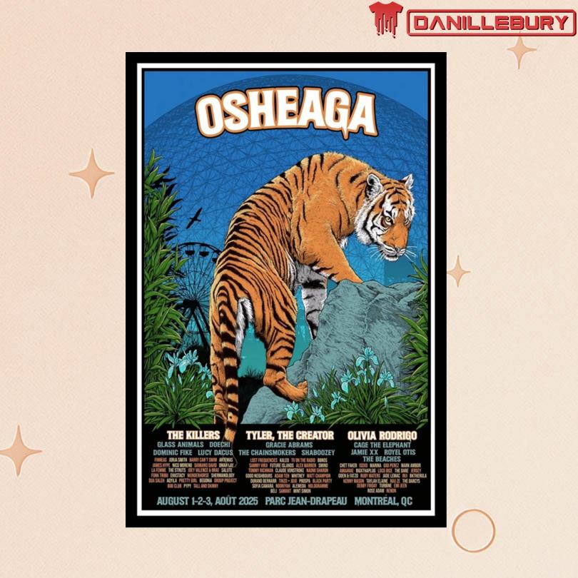 Osheaga August 1-3 2025 Montreal QC Poster