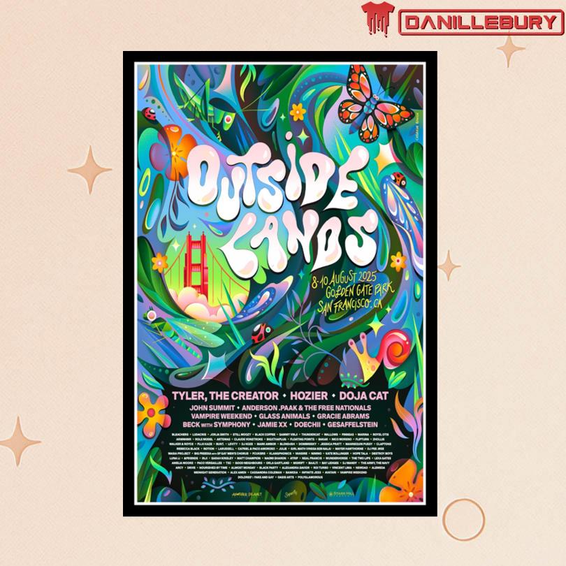 Outside Lands August 8-10 2025 San Francisco Poster