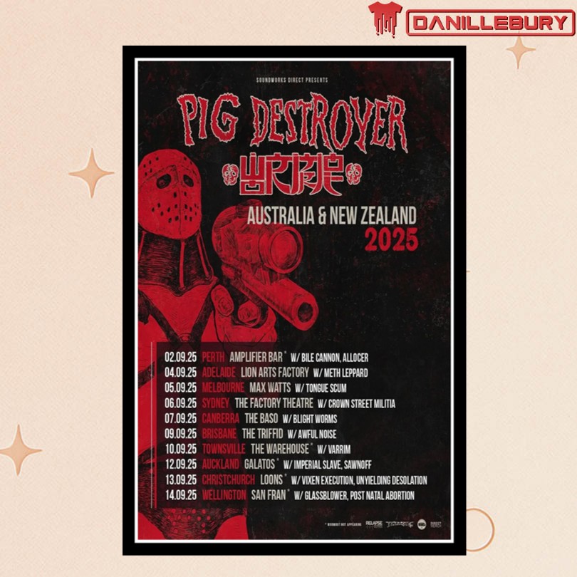 Pig Destroyer Australia & New Zealand 2025 Poster