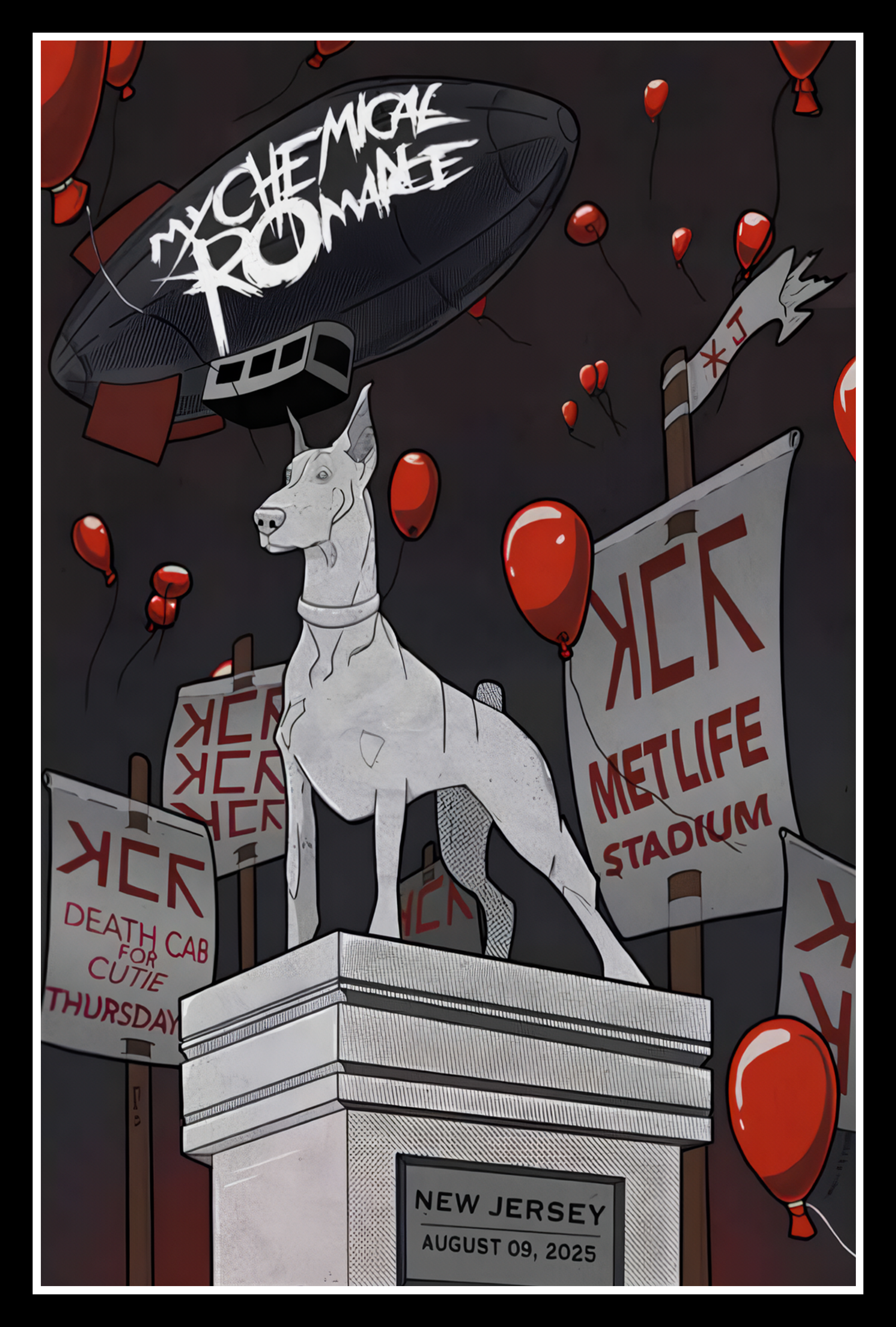Poster My Chemical Romance Show East Rutherford, NJ 08.09.2025