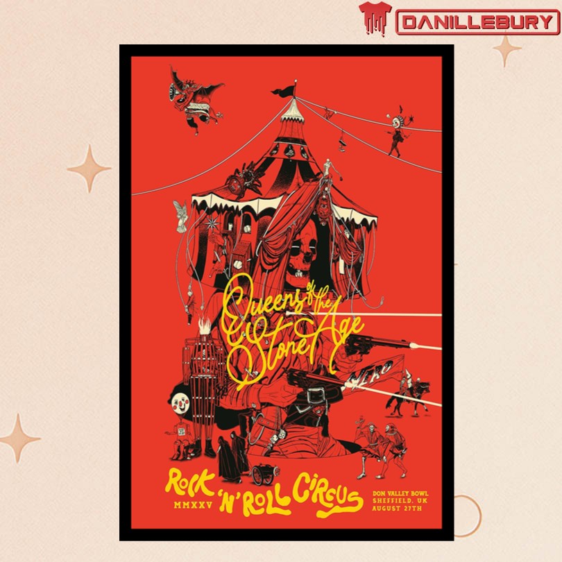 Queens of the Stone Age Sheffield, UK 08 27 25 Tour Poster