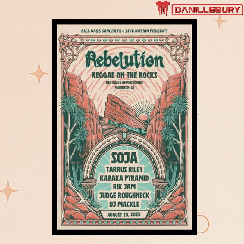 Rebelution Red Rocks 08 23 25 Tour Poster