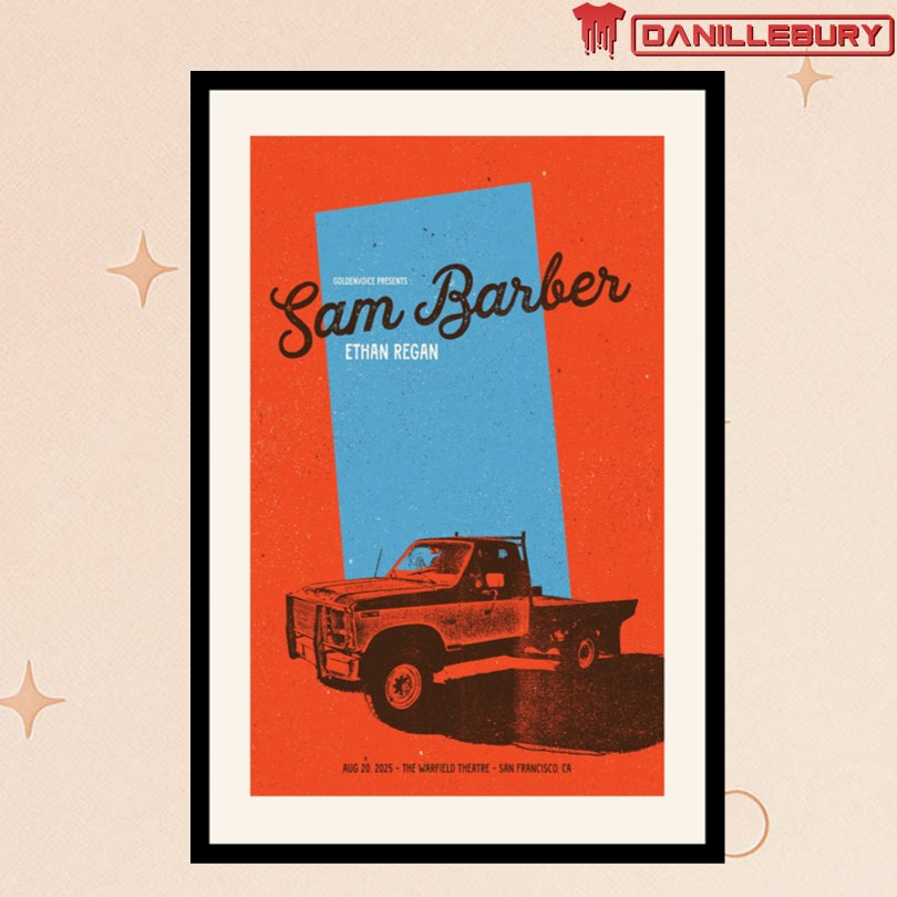 Sam Barber Aug 20, 2025 San Francisco CA Tour Poster