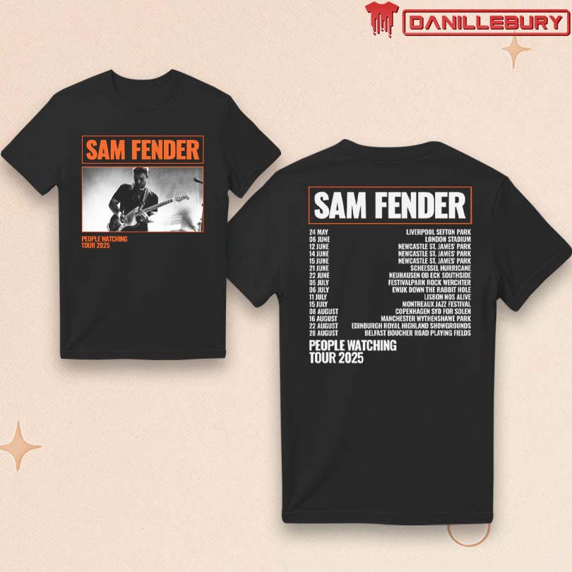 Sam Fender People Watching Tour 2025 Dateback T-Shirt