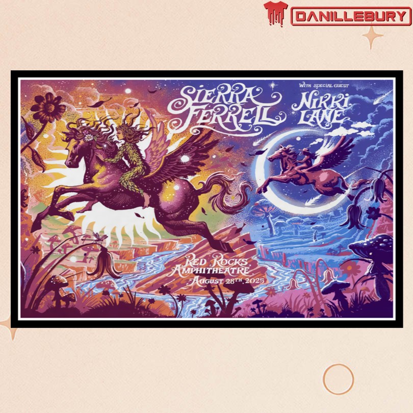 Sierra Ferrell x Nikki Lane Red Rocks Aug 28, 2025 Tour Poster