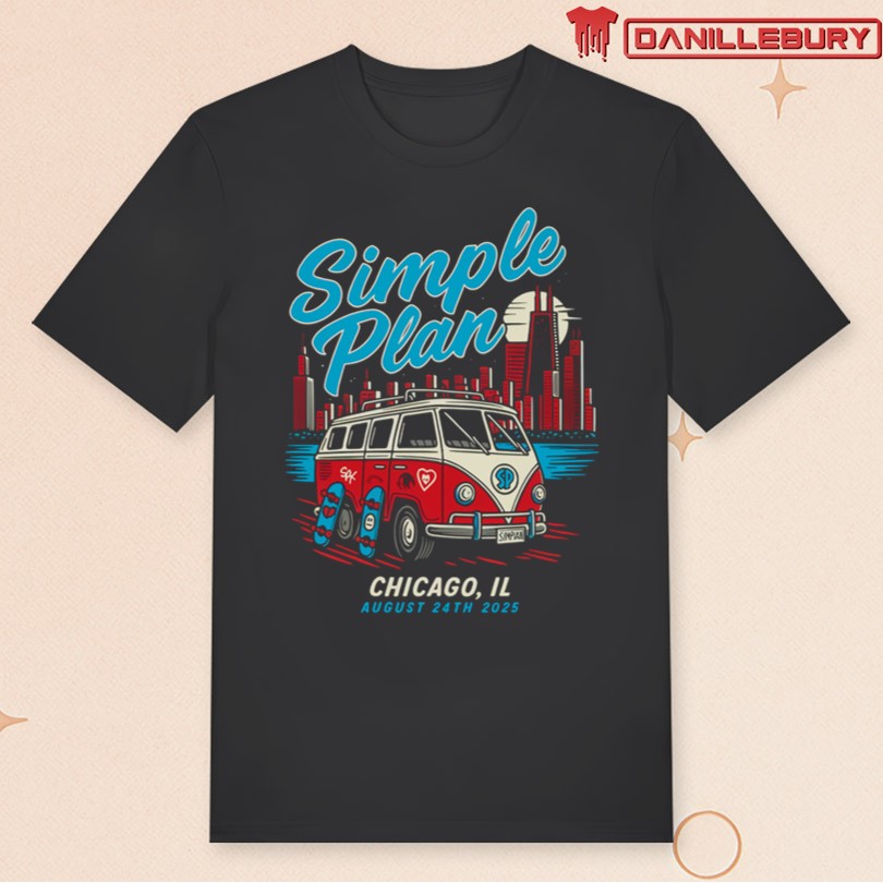 Simple Plan 08 24 2025 Chicago, IL Tour Shirt