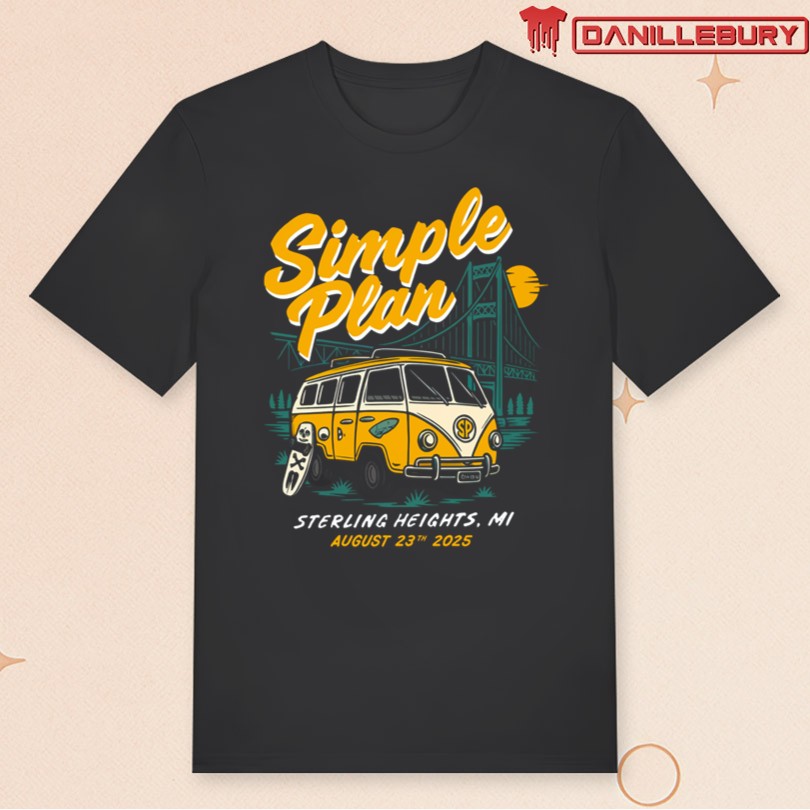 Simple Plan Aug 23 2025 Sterling Heights, MI Event Tee
