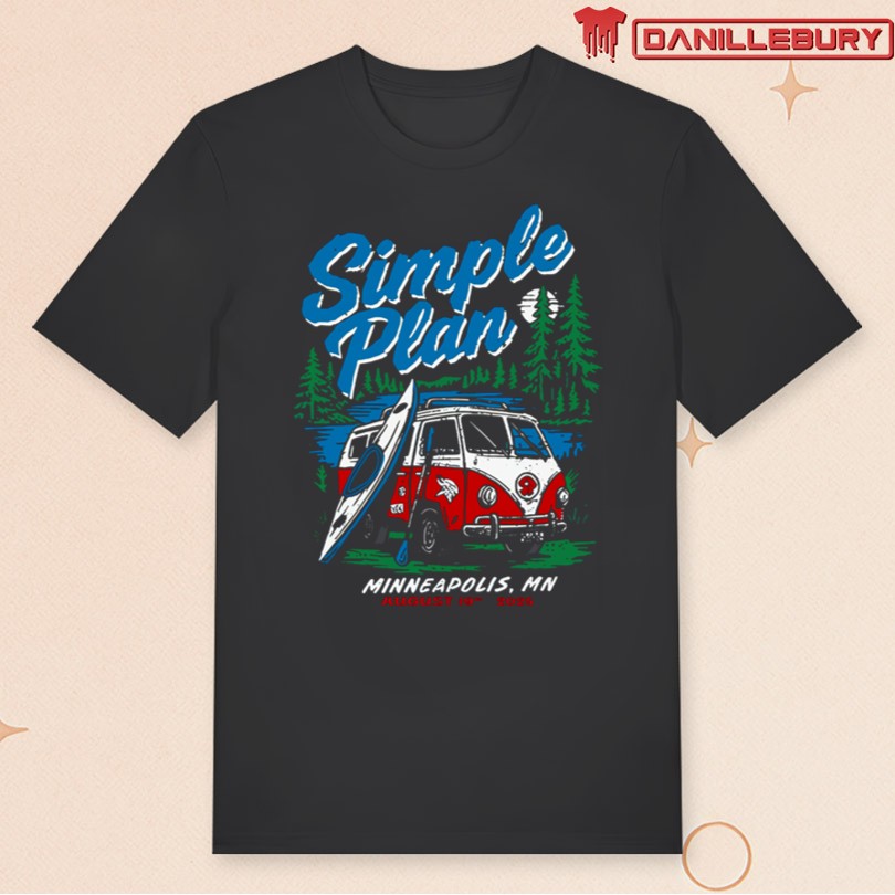 Simple Plan Minneapolis, MN August 19 2025 Concert T-Shirt
