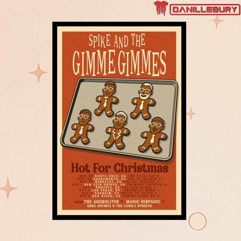 Spike And The Gimmes Hot For Christmas Tour 2025 Poster