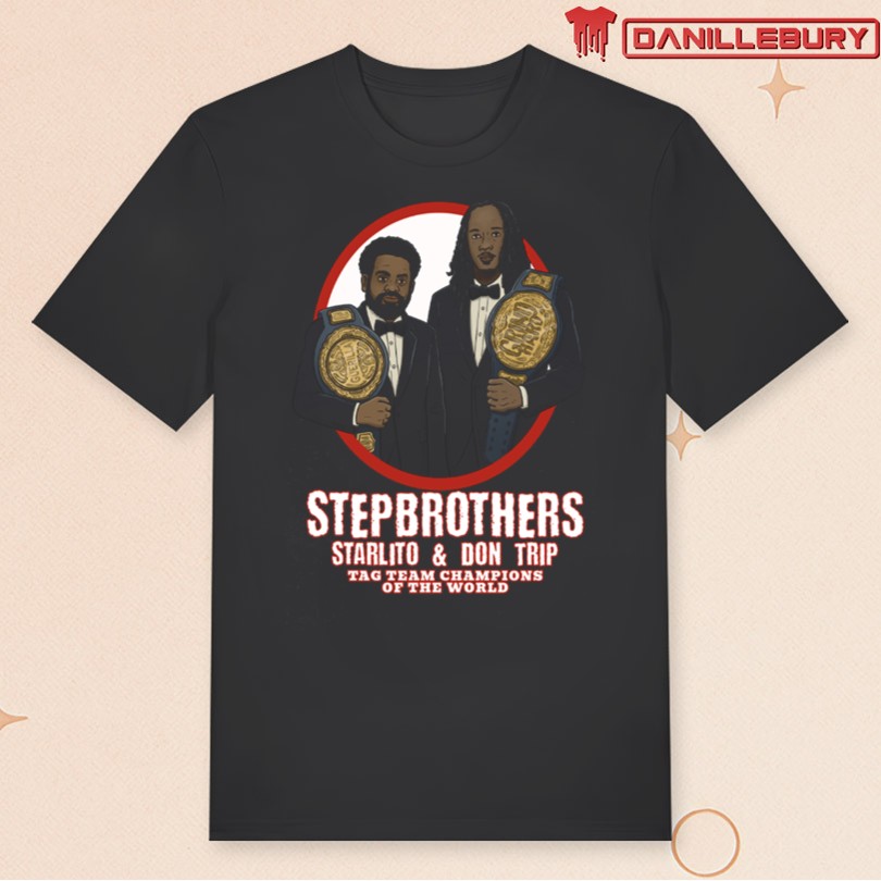 Stepbrothers Black Tag Team Champions 2025 T-Shirt
