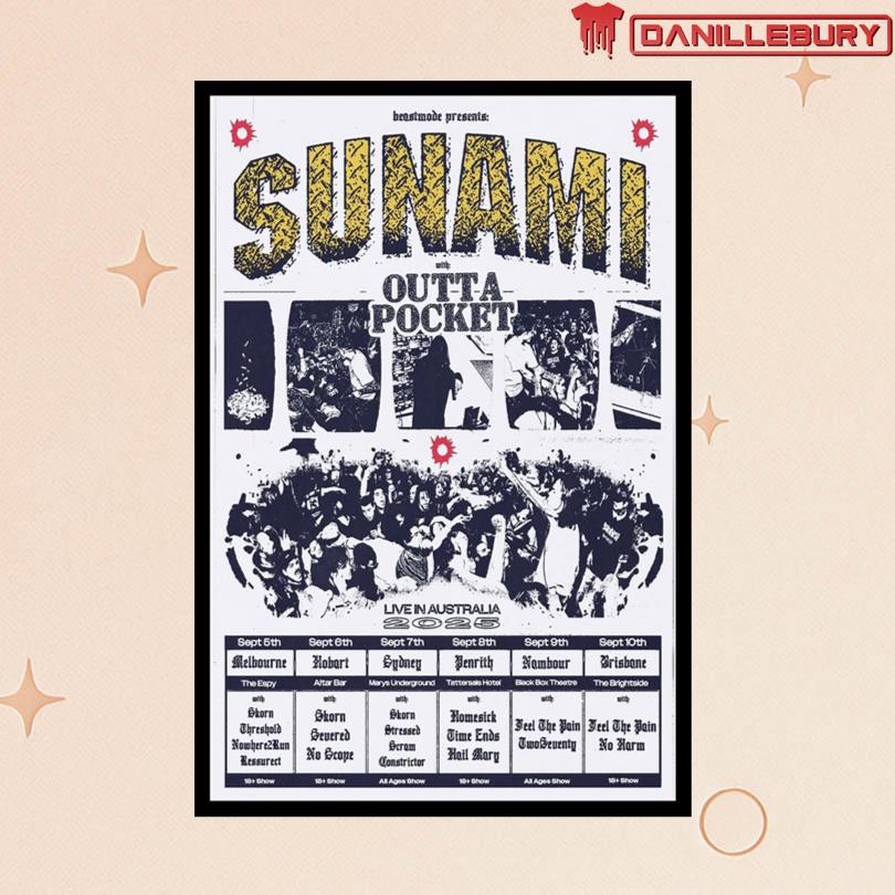 Sunami Live In Australia 2025 Tour Poster