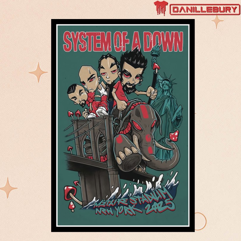 System Of A Down 08 27 2025 MetLife Stadium NYC Tour Poster