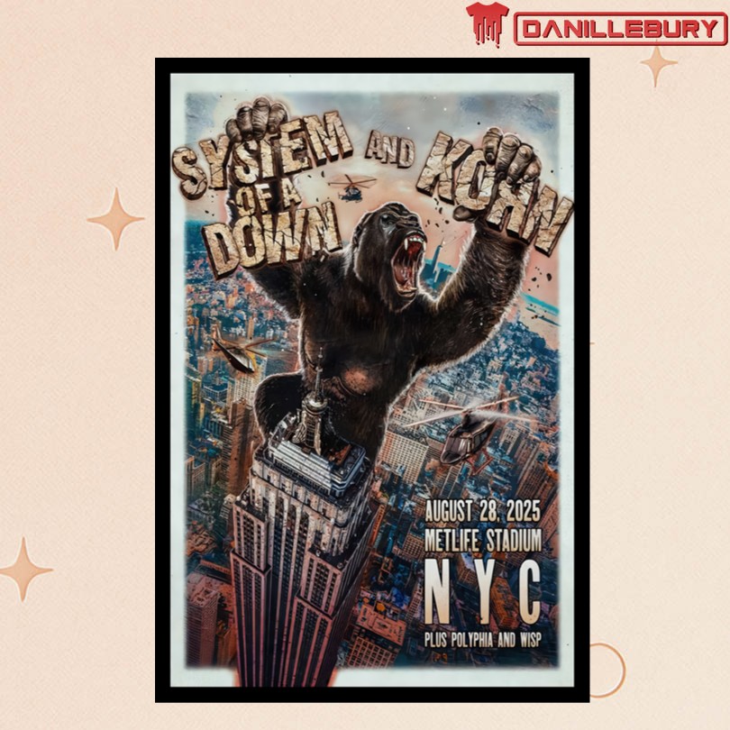 System Of A Down And Korn Rutherford, NJ Aug 28 2025 Poster