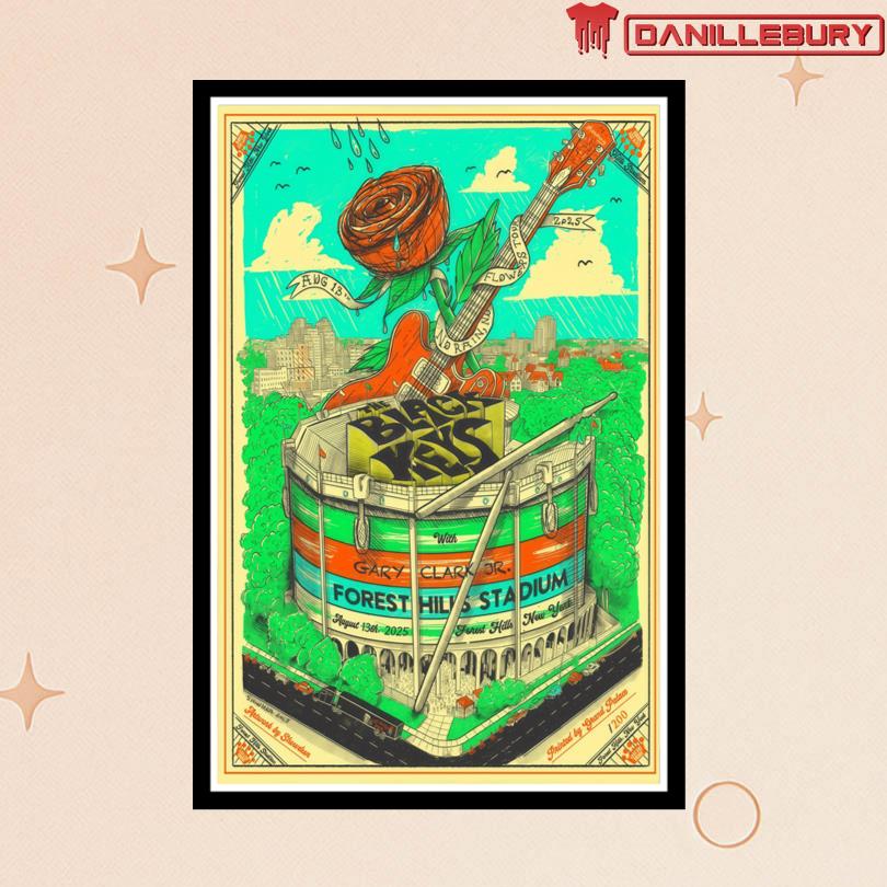 The Black Keys Aug 13 2025 Forest Hills NY Live Show Poster