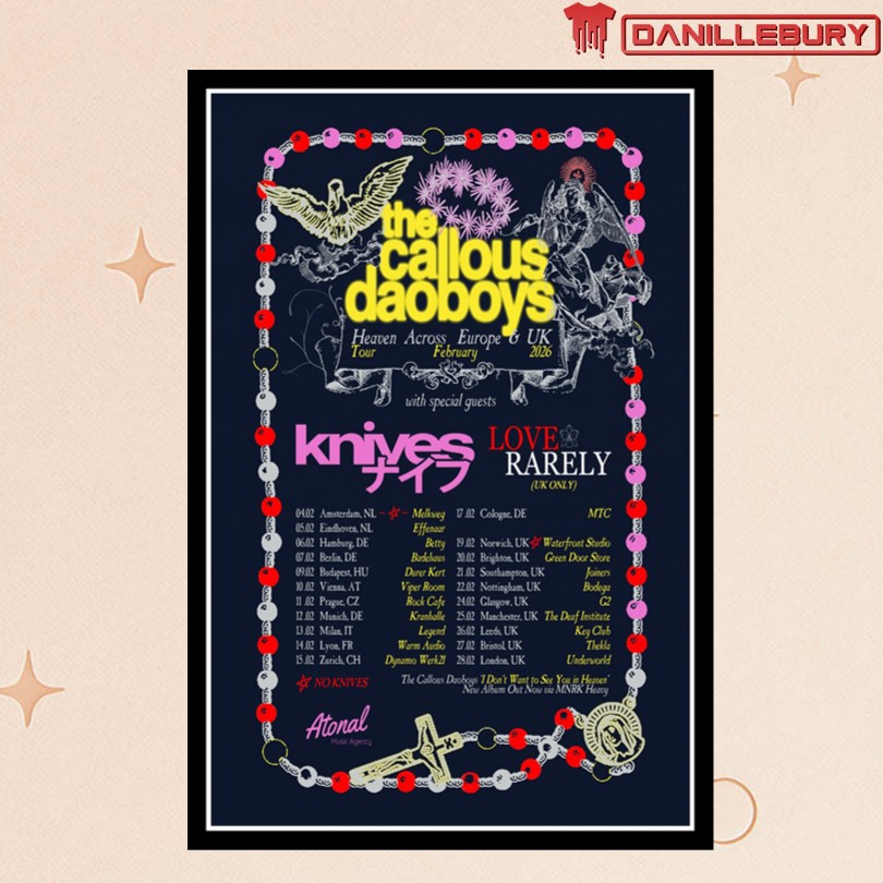 The Callous Daoboys Heaven Across EU UK Tour 2026 Posters