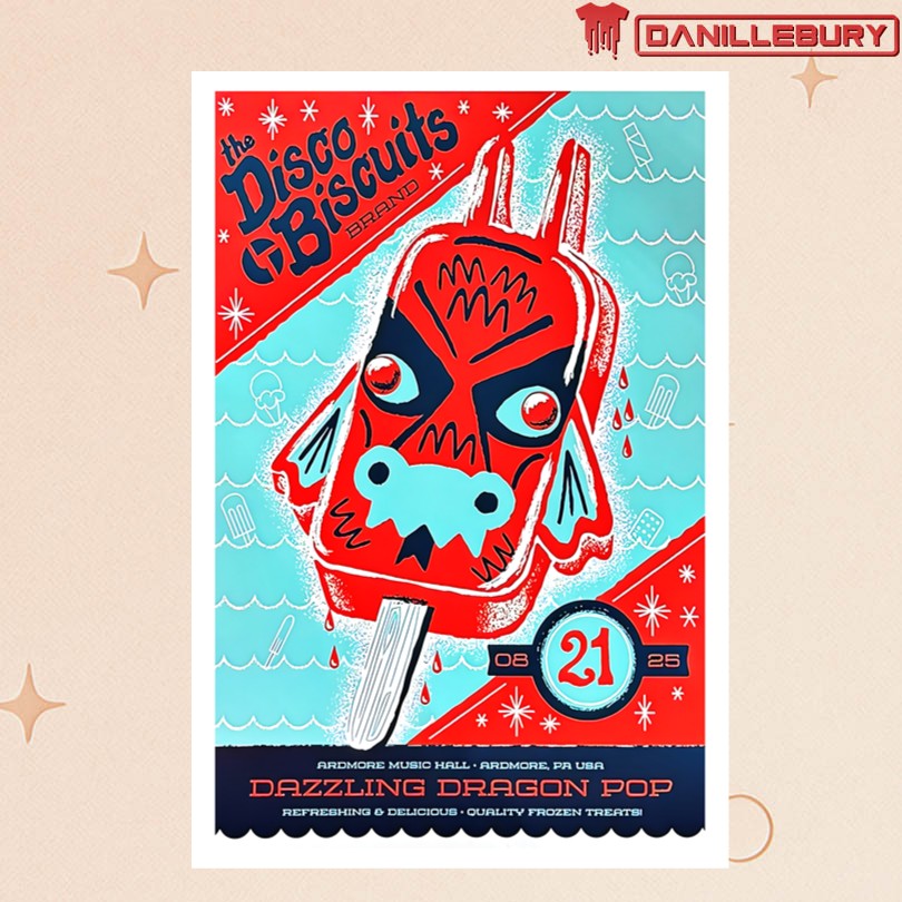 The Disco Biscuits Aug 21 2025 Ardmore, PA Tour Poster