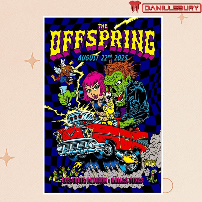 The Offspring Dallas TX 08 22 2025 Tour Poster