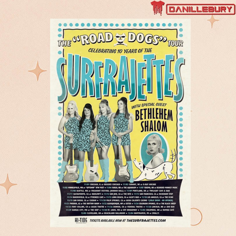 The Surfrajettes The Road Dogs Tour 2025 Poster