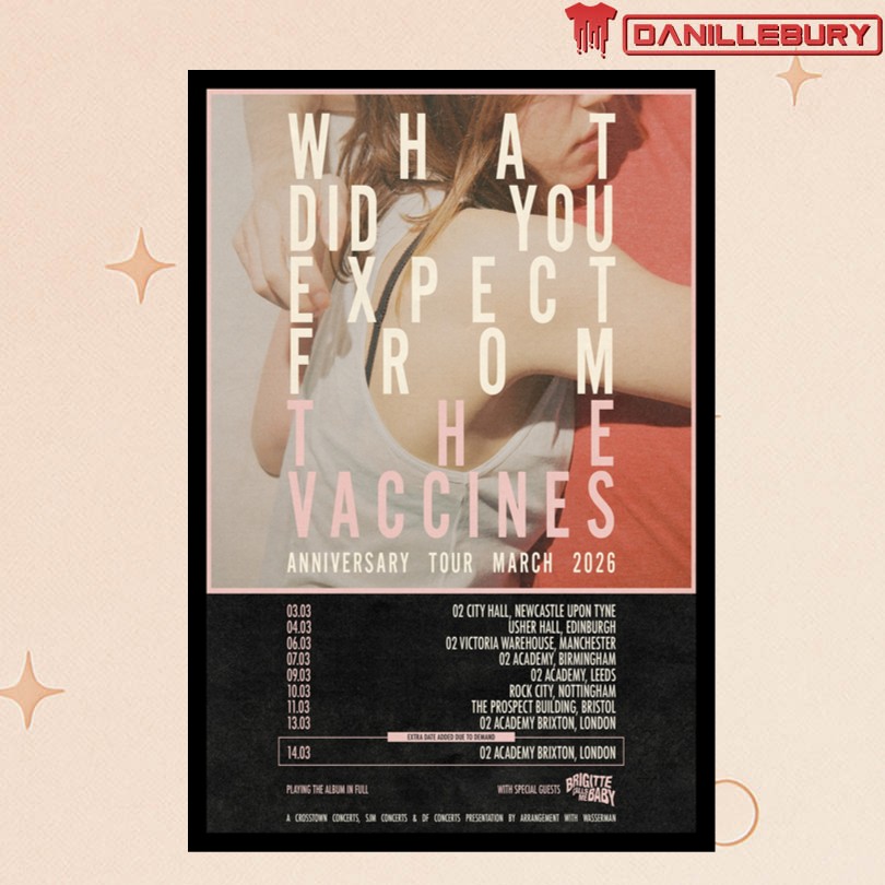 The Vaccines Anniversary Tour March 2026 Poster